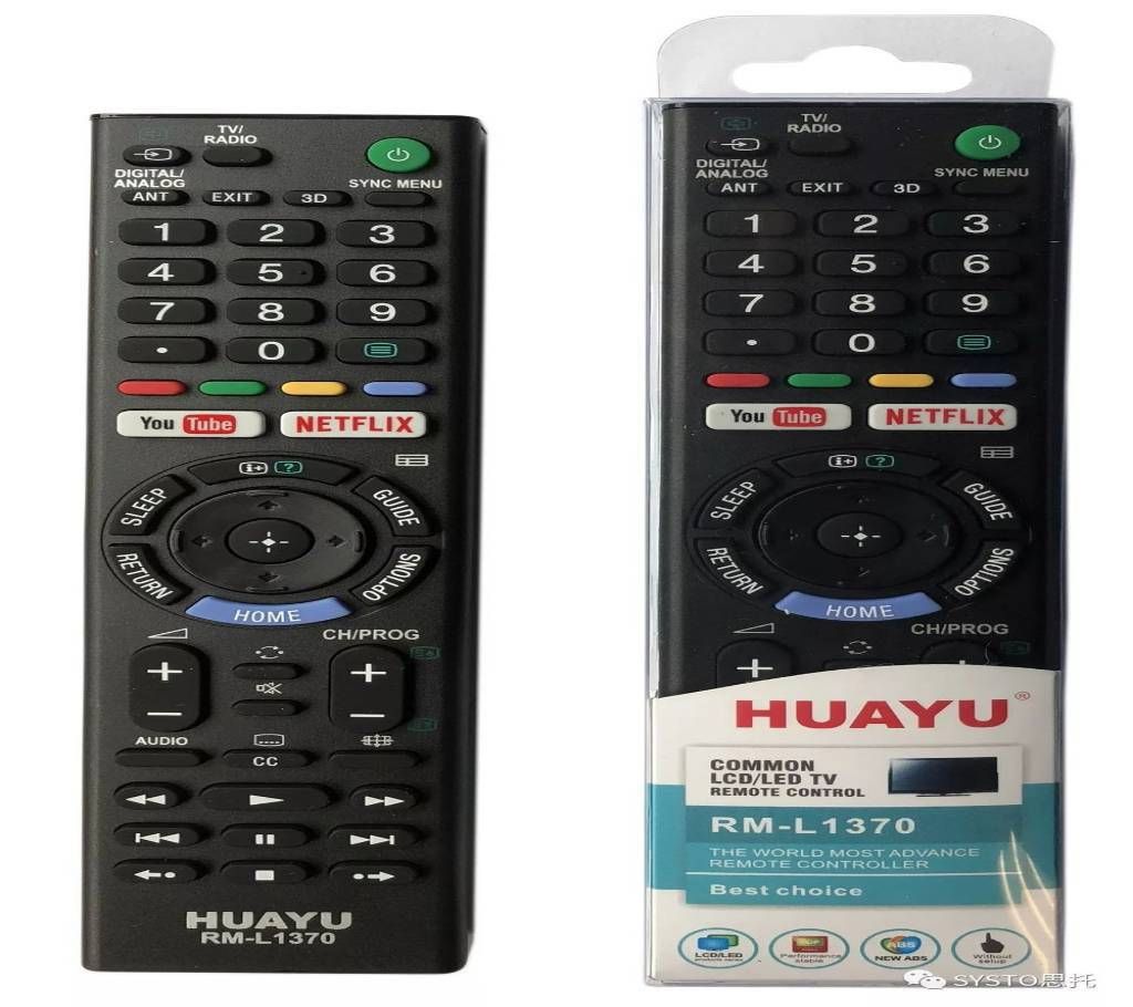 Internet Youtube NetFlix Sony Tv Remot 1370