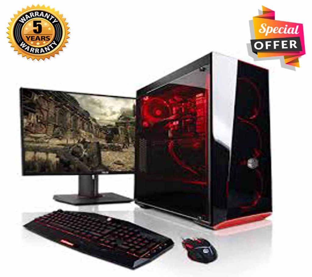 Intel Dual Core RAM 4GB HDD 500GB Graphics 2GB Built in and Monitor 32 Gaming PC Windows 10 64 Bit 