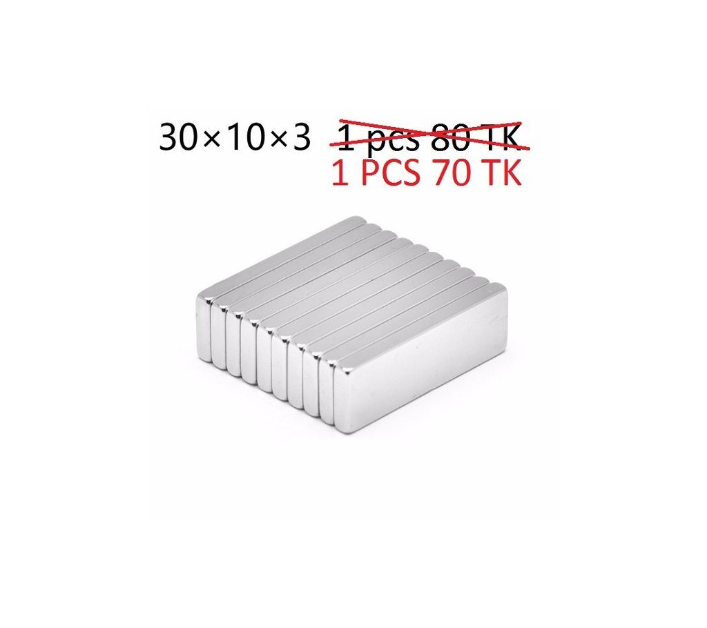 10 pcs Neodymium Magnet 30 x 10 x 3 mm Bulk Super Strong Strip Block Bar Magnets Rare Earth