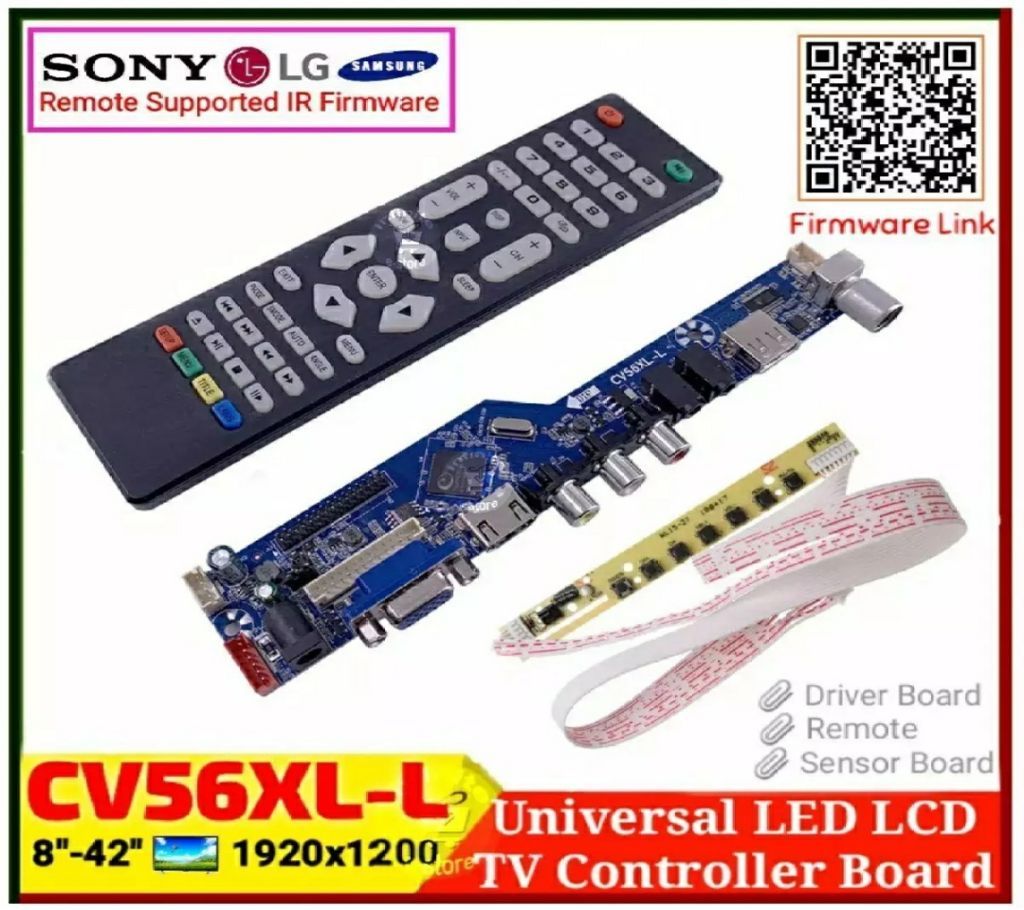 CV56XL-L Universal LED LED TV Controller Board 8-42 inch Monitor  Maximum Resolution  1920x1200