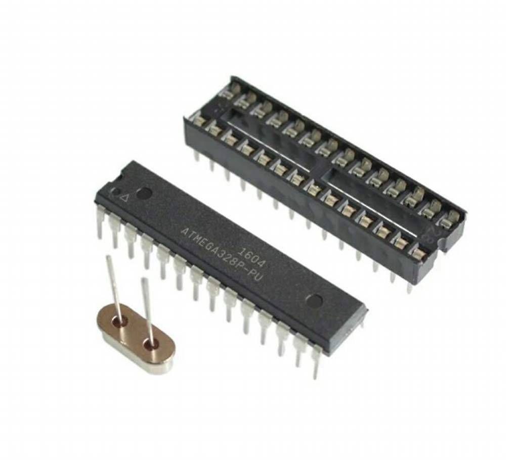 Atmega328p DIP28 Socket 16Mhz Crystal