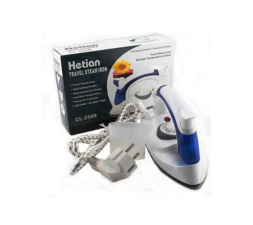 Hetian Portable Travel Iron - White and Blue