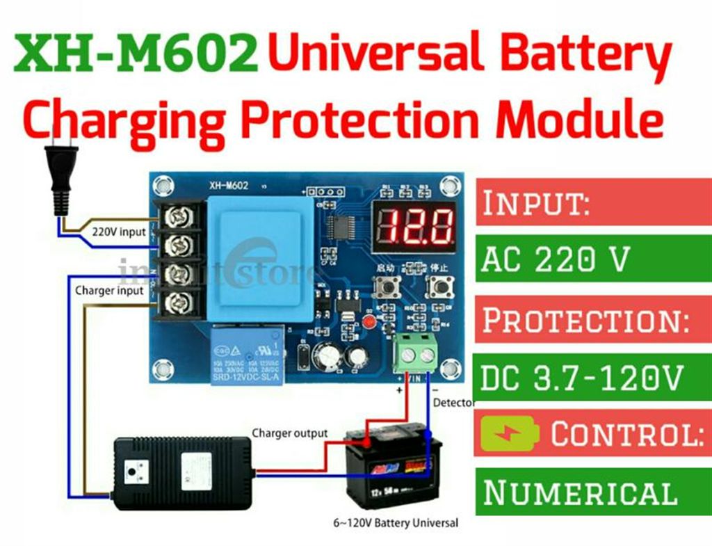 XH-M602 Digital LED Battery Charging Control Module