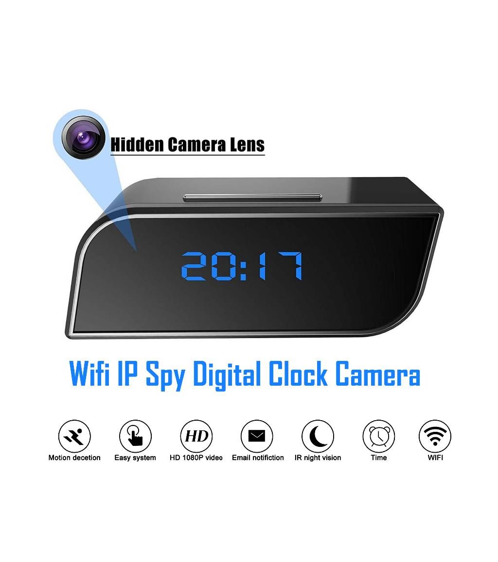 Wifi IP Camera Spy Digital Clock