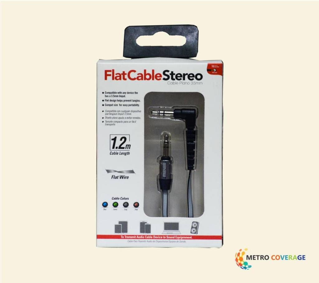 Maxell Flat Cable stereo 1.2m Length