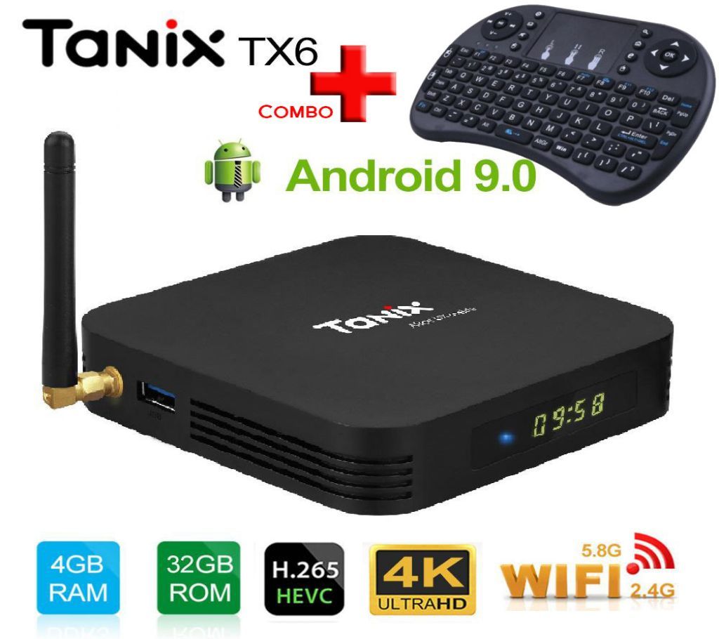 Original Tanix TX6 with Alice UX AllWinner H6  Dual WiFi  6K Android TV Box