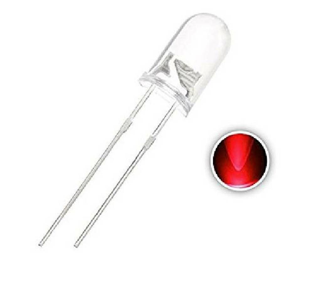 Red in white LED  10 pcs