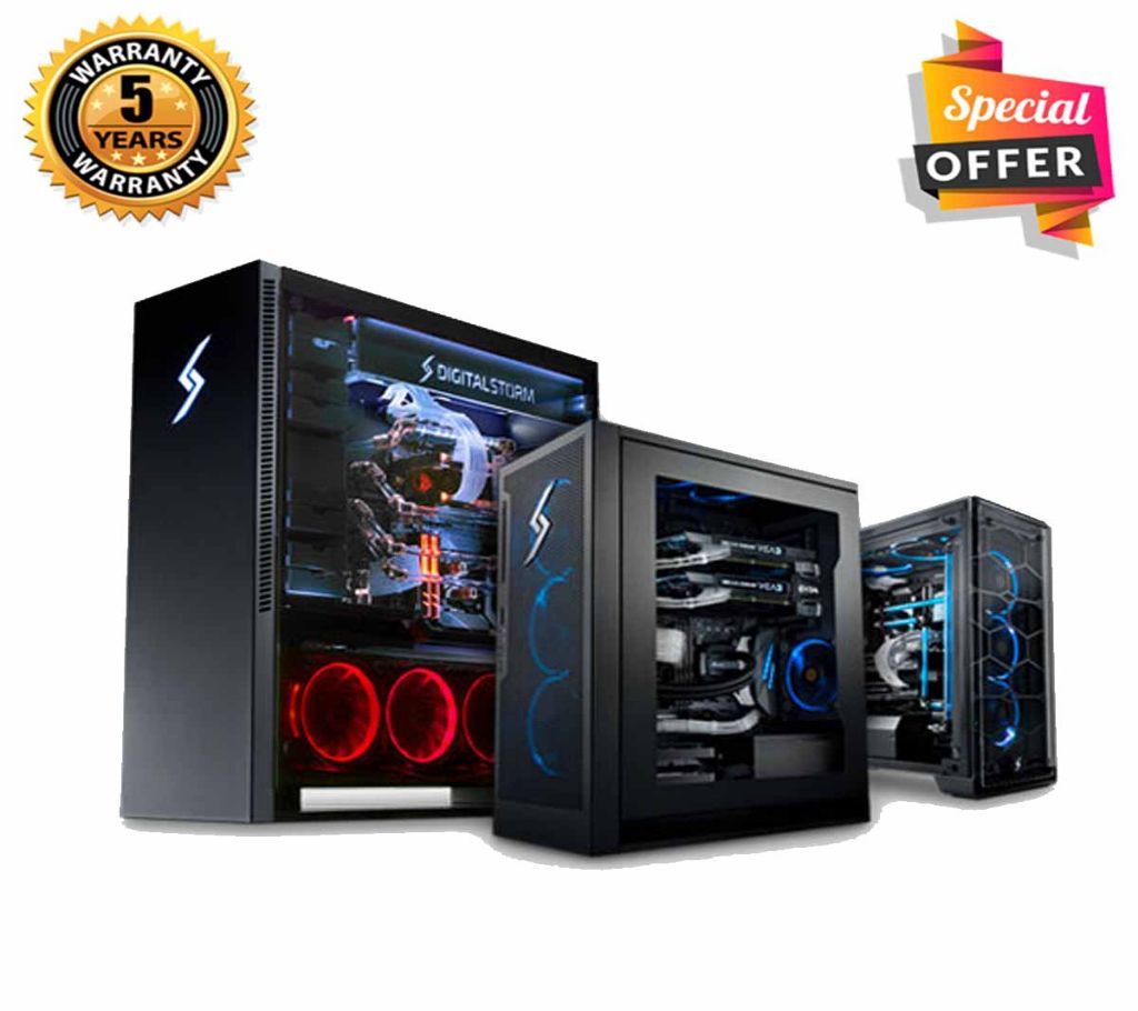 Intel Dual Core RAM, 2GB HDD, 1000GB (1TB), Graphics 1GB Built in and Monitor 19", Gaming PC Windows 10,64 Bit