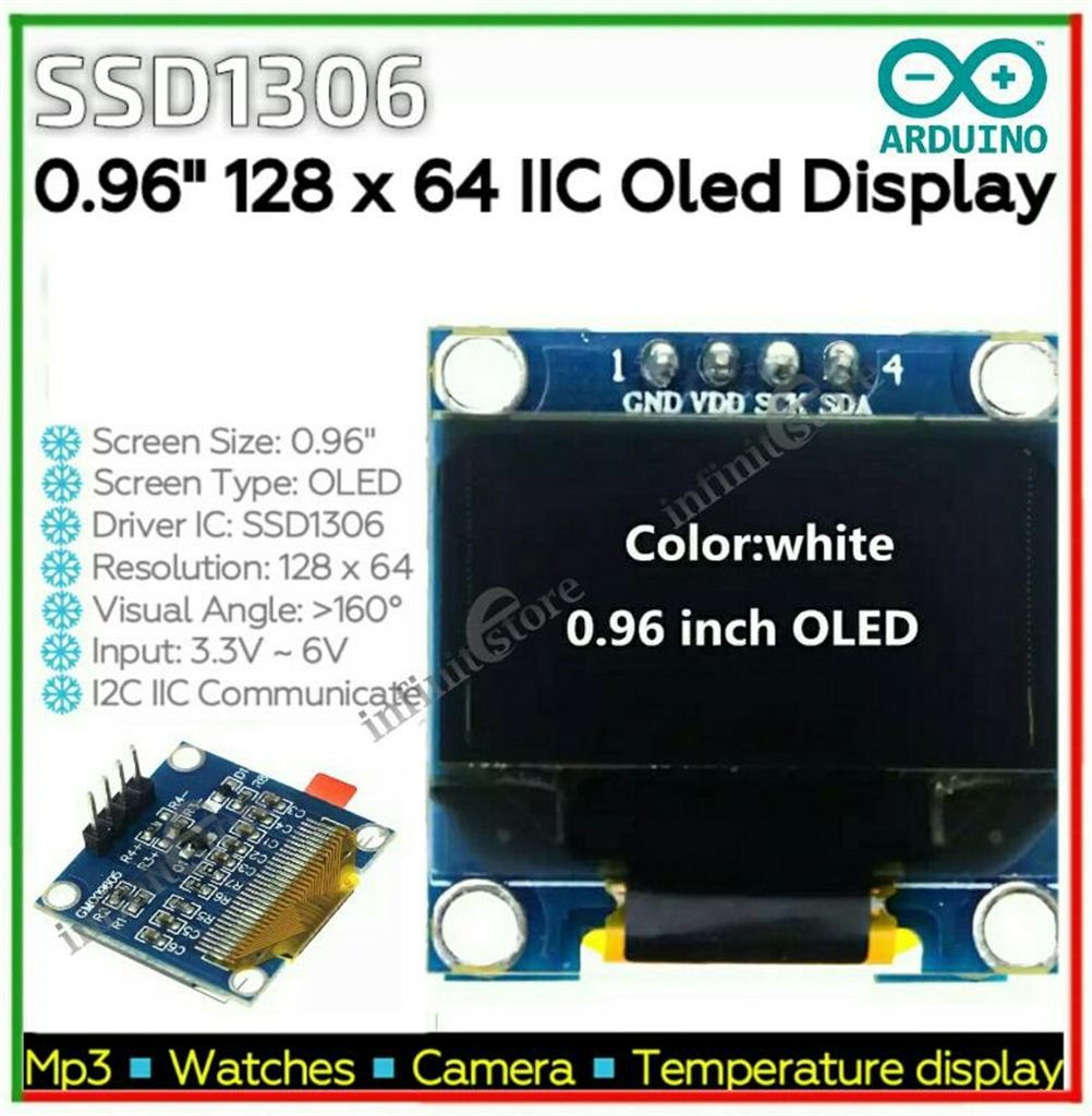 SSD1307  OLED Display for Arduino