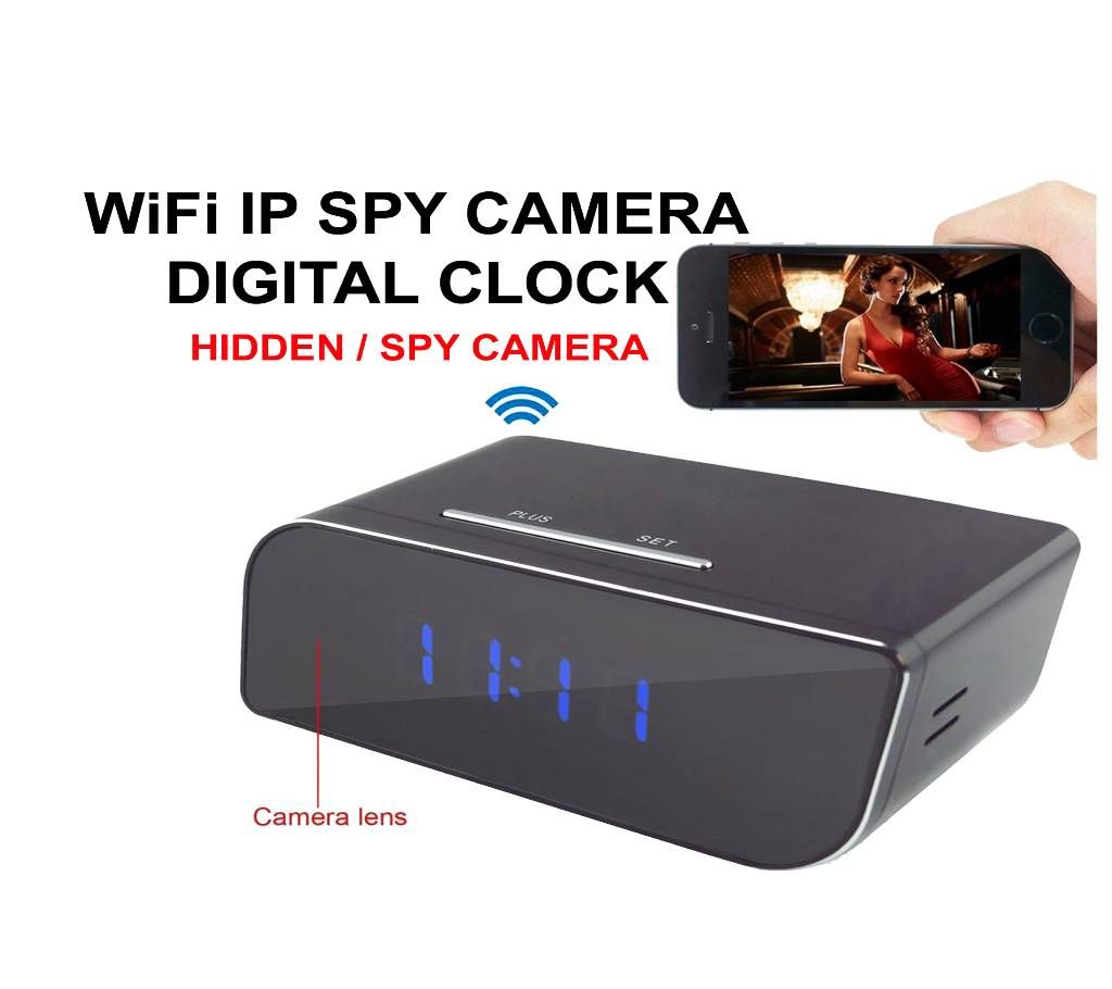 Spy Camera Digital Clock Hidden Wifi IP Camera Night Vision