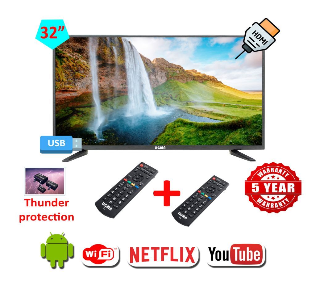 32" SMART LED TV (SINGLE GLASS)