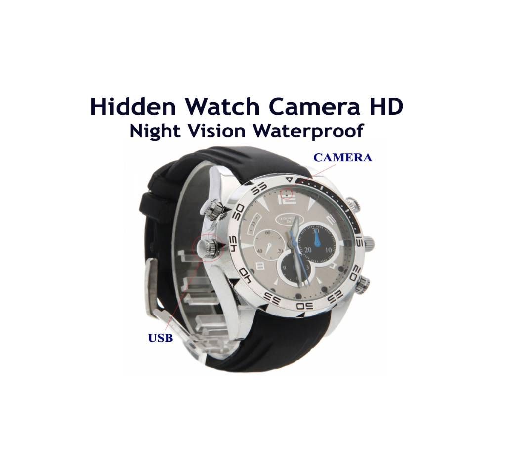 Spy Camera watch IR Night Vision 32GB Black Belt