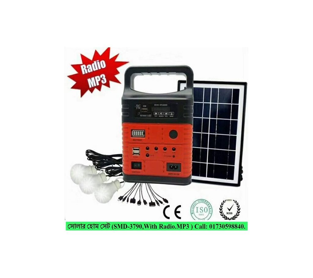 Solar home kit with Mp3 and Radio model 3790