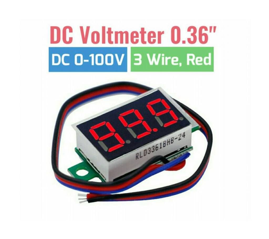 DC Volt Meter 0-100 Volt 0.36"