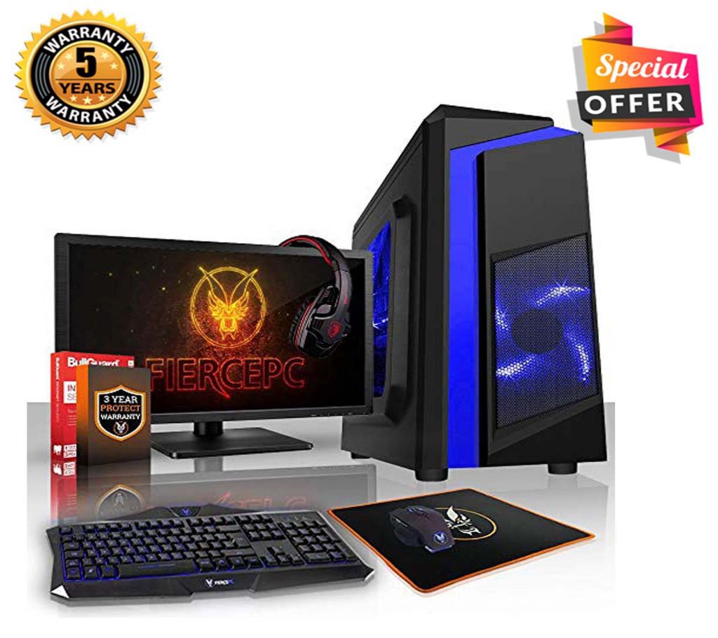 Intel Core 2 Duo RAM 2GB HDD 1000GB (1TB) Graphics 1GB Built in and Monitor 32" Gaming PC Windows 10 64 Bit 