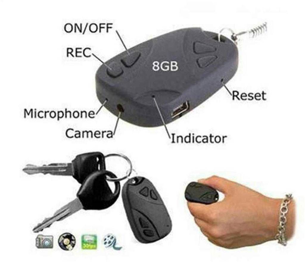 Mini Spy Camera Key Chain Ring 