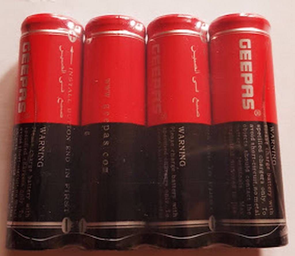 Geepas AA Rechargeable Battery  4 Pcs