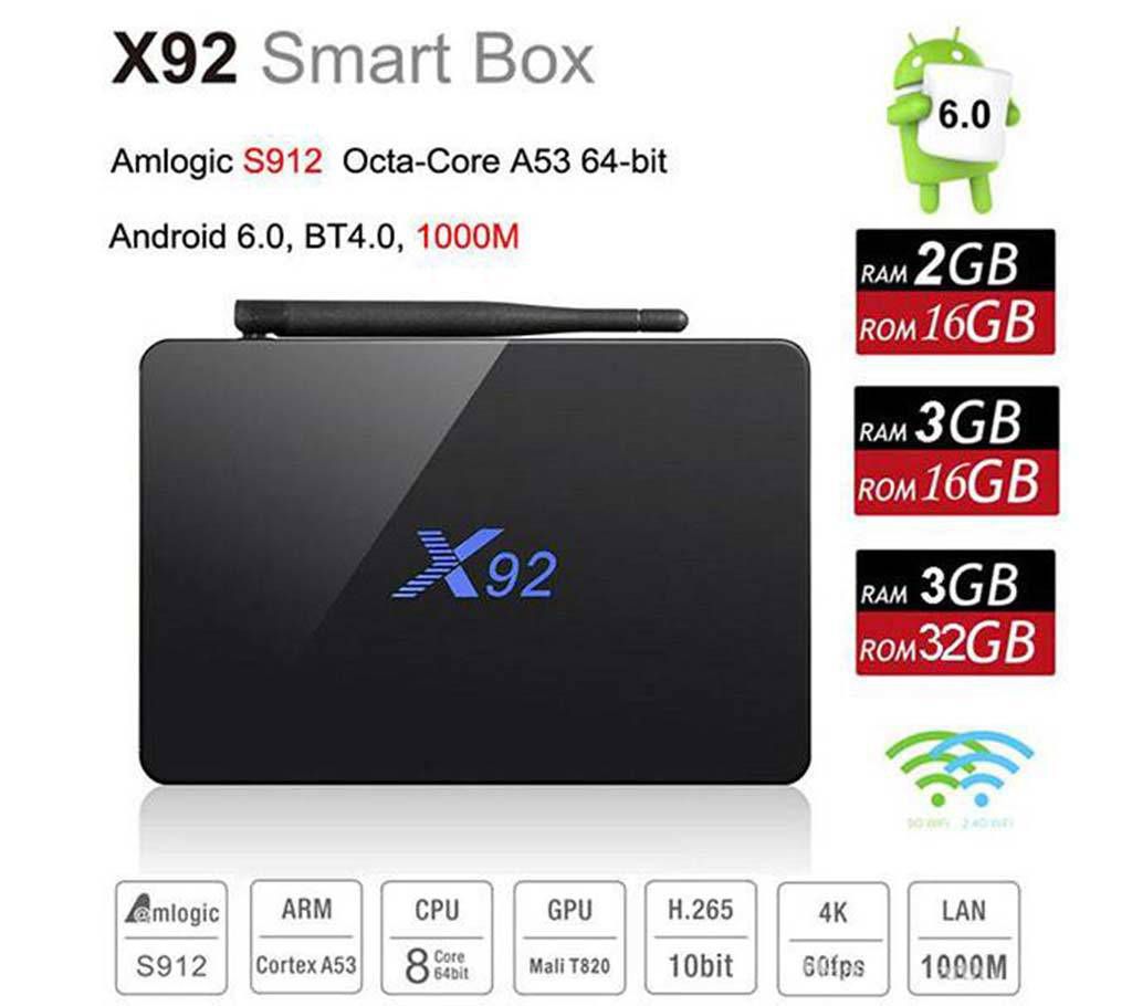 X92 Amlogic S912 Octa Core Android 7.1 TV Box