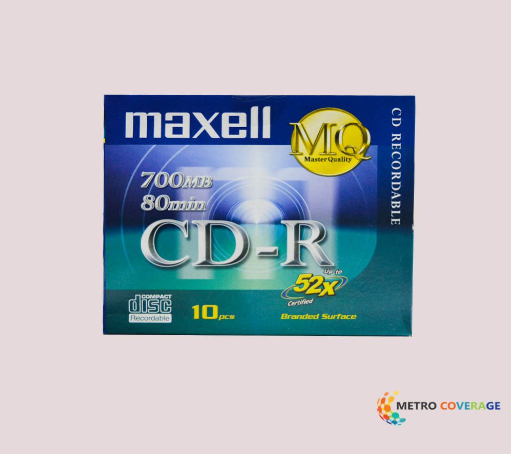 Maxell CD 1 Box10 pcs Tk. 245 Per Pcs