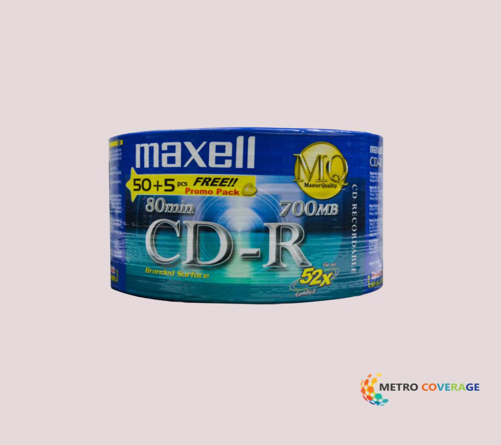 Maxell CD 1 Roll 50+5=55 Pcs Tk475 per Pcs
