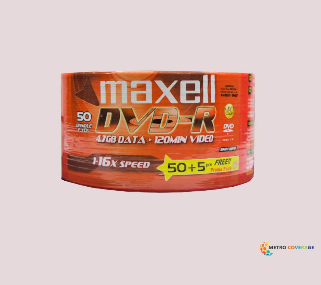 Maxell DVD 1 Roll 50+5=55 Pcs Tk. 675 Per Pcs