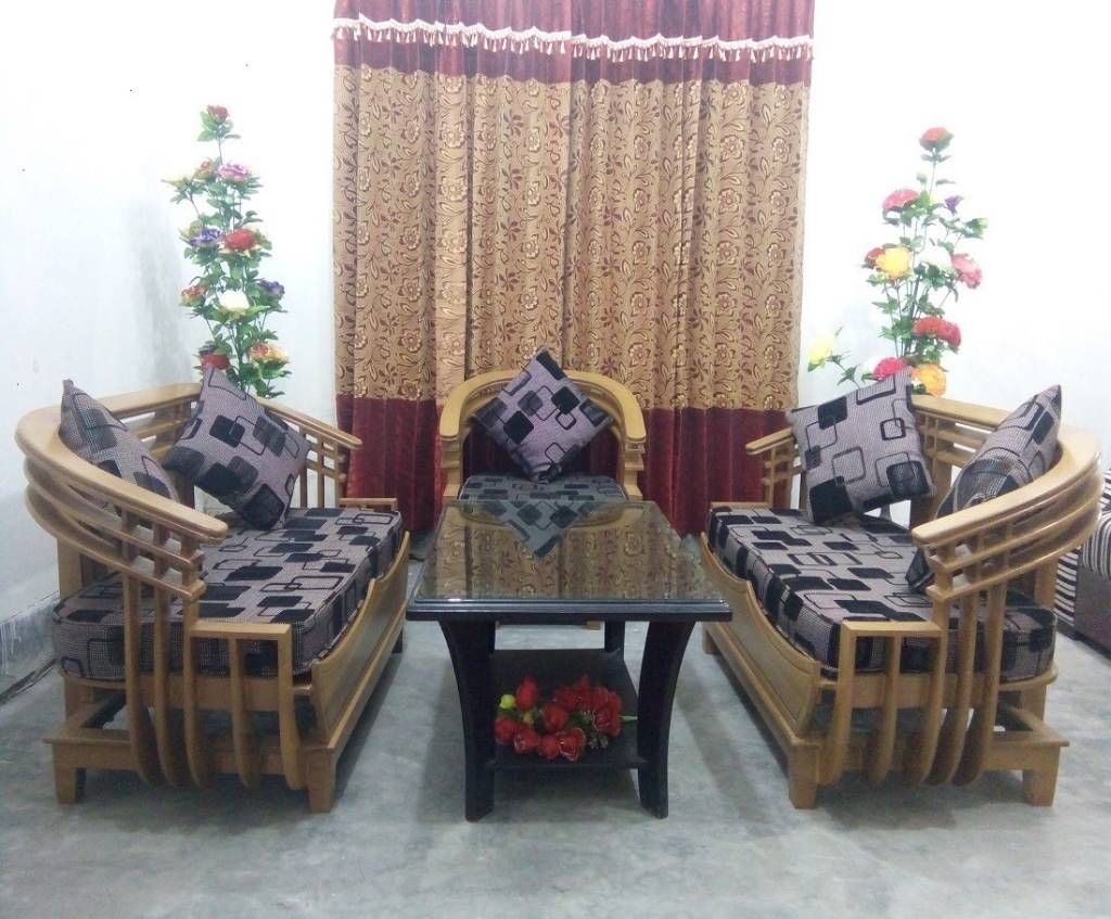 Slim design MALAYSIAN Wood Sofa Set : Model SA 16