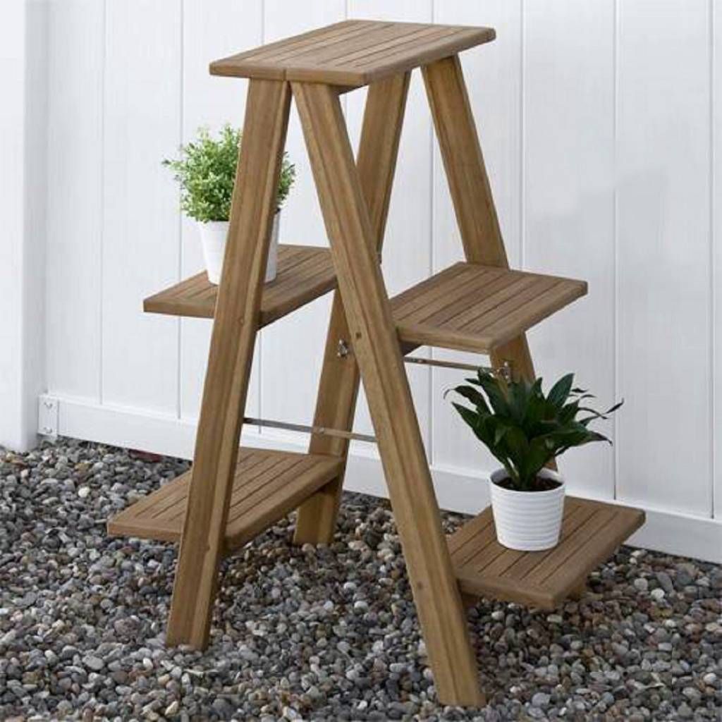 Wooden Step Garden Rack