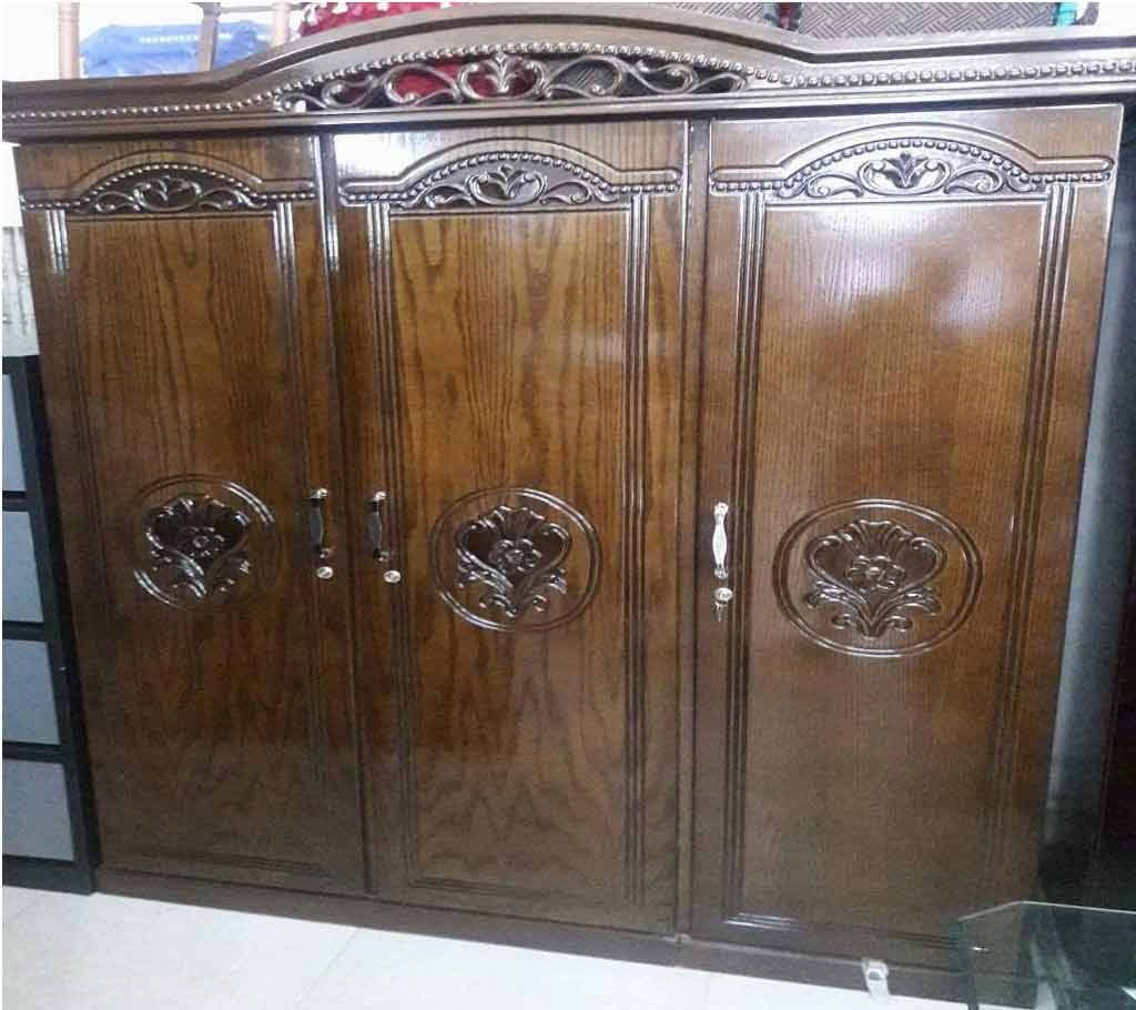 Floral Triple Palla Wooden Almirah