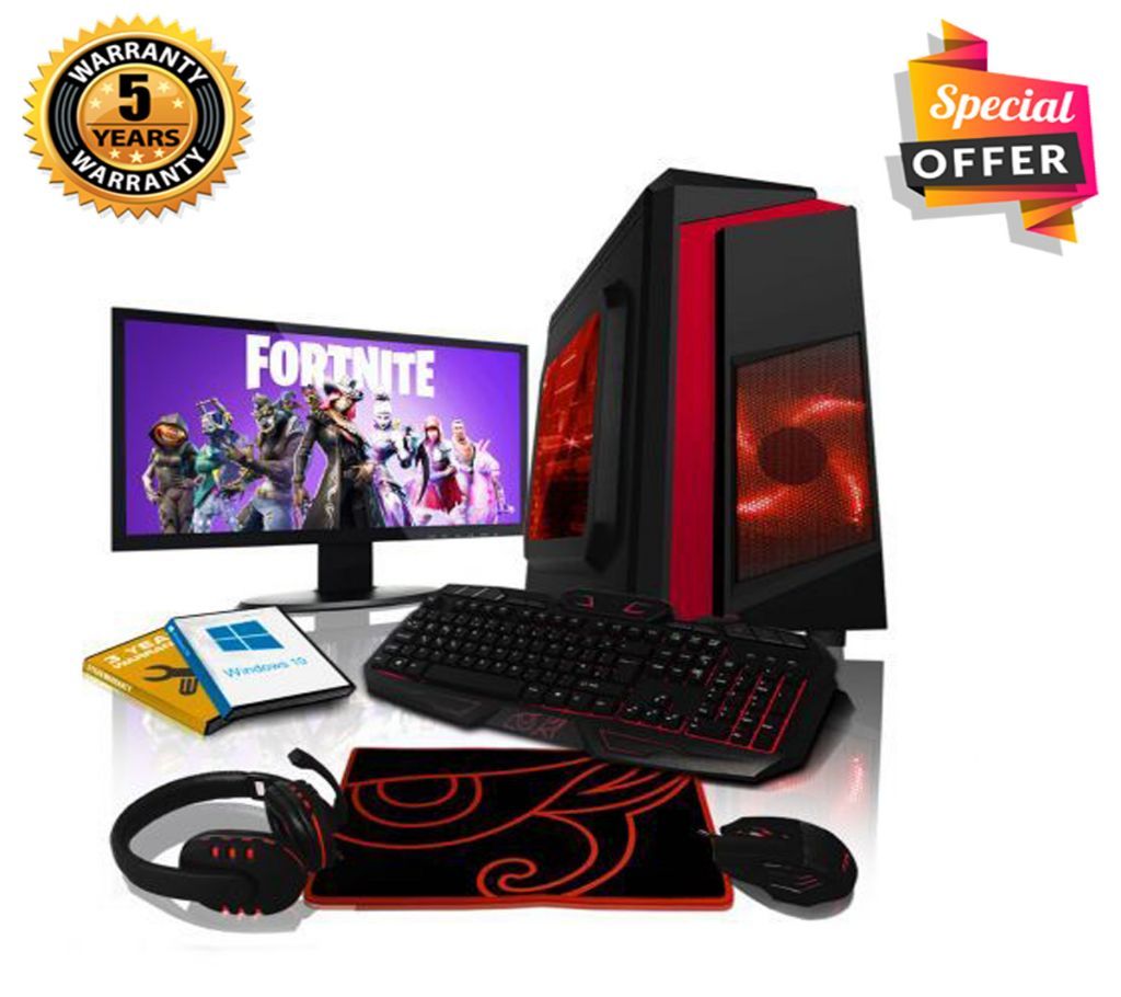 Intel Core i3 RAM 8GB HDD 1000GB (1TB) Graphics 2GB Built in and Monitor 24 Gaming PC Windows 10 64 Bit NEW Desktop Computer 2019