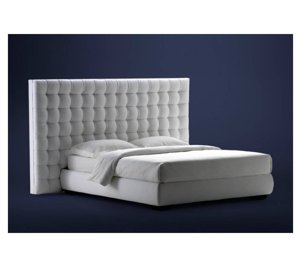 Modern Design Leather Fabric Double Bed