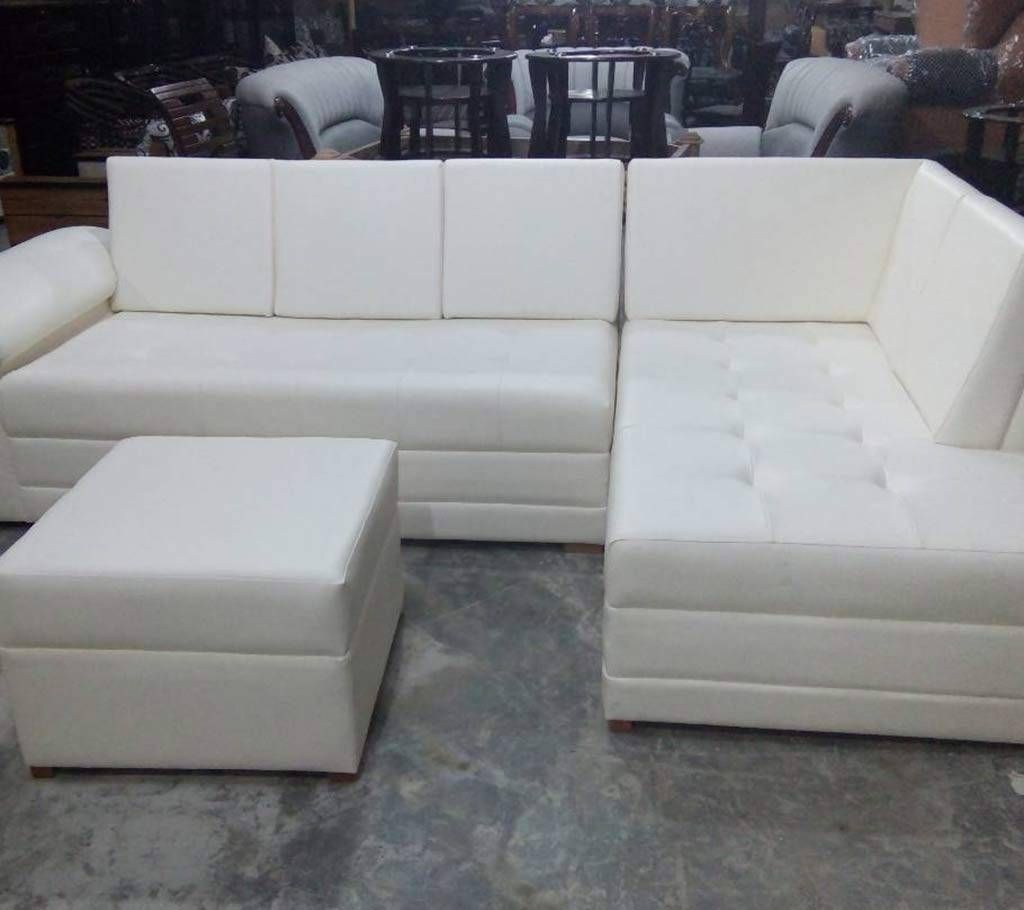 Gorjon wood L Shape Sofa set: SA 33