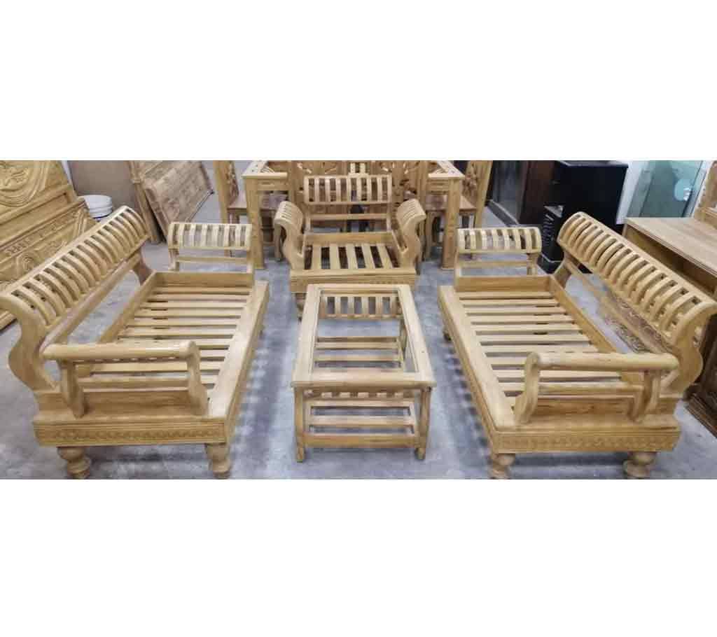 Sehgun Wood Sofa set With Tea table