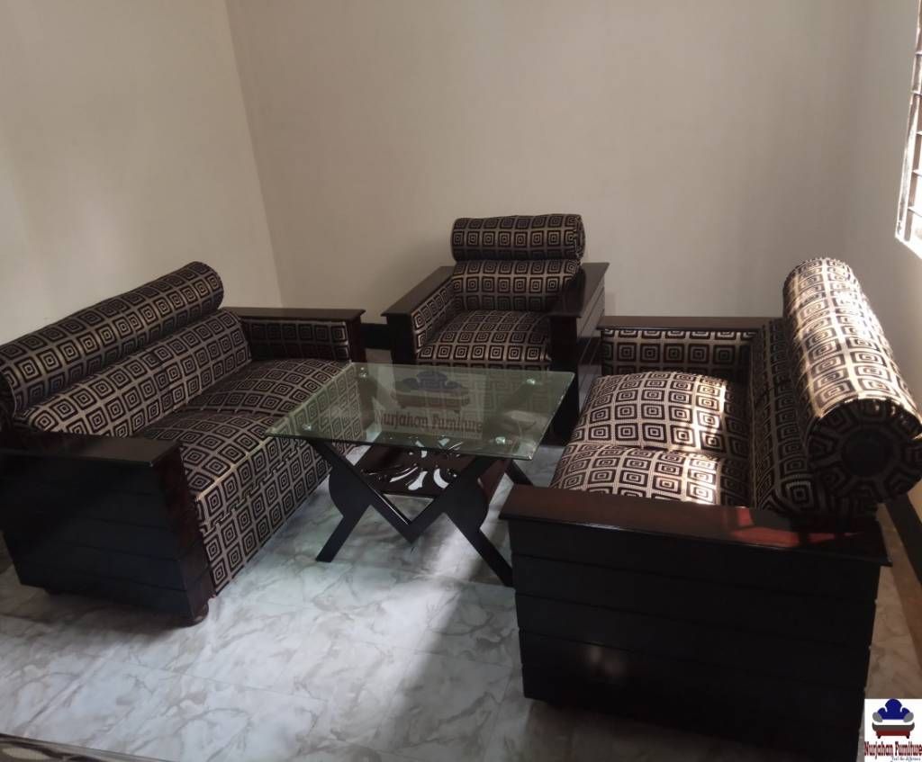Malaysian processing wood Box Sofa Set : Model SA 142