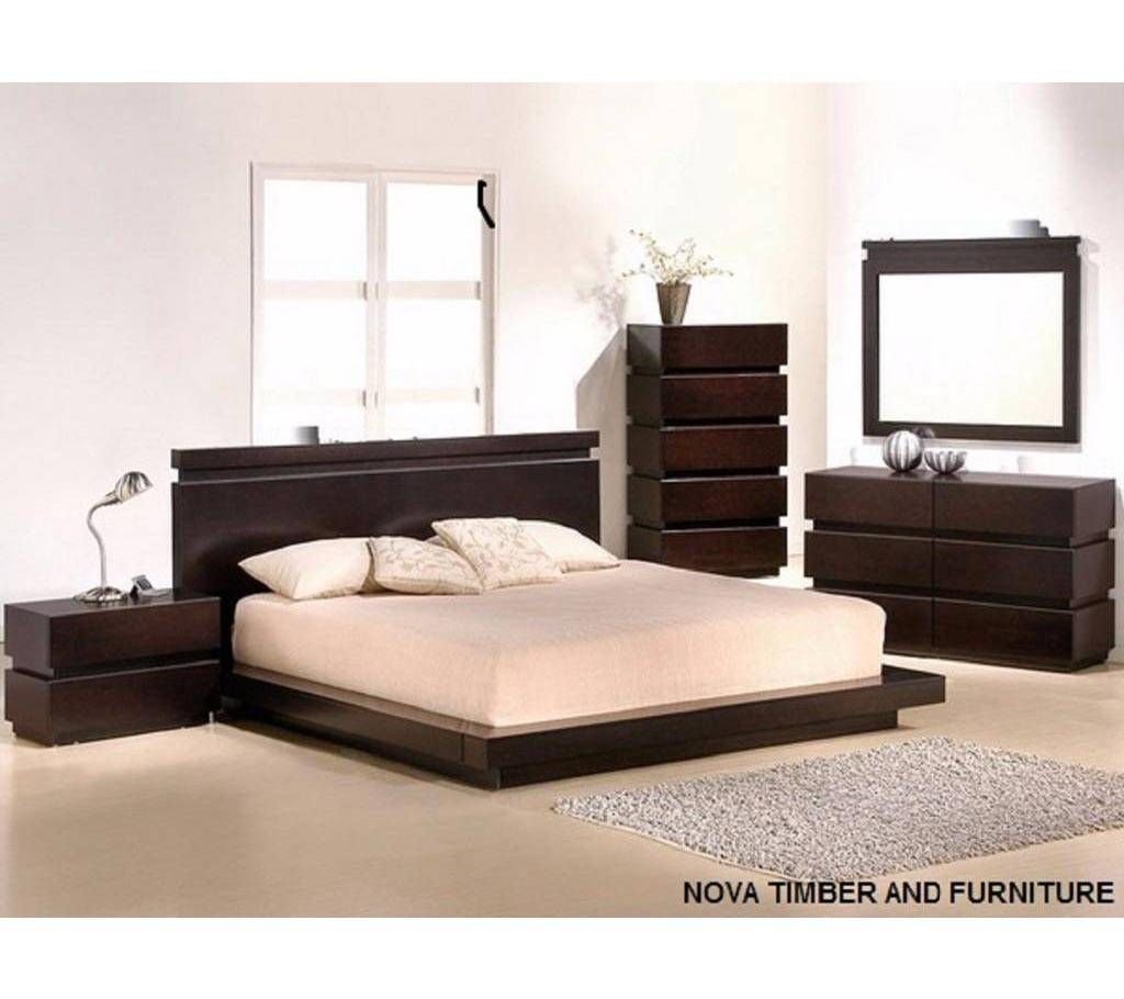 Mahogany Wooden Semi Double Bed