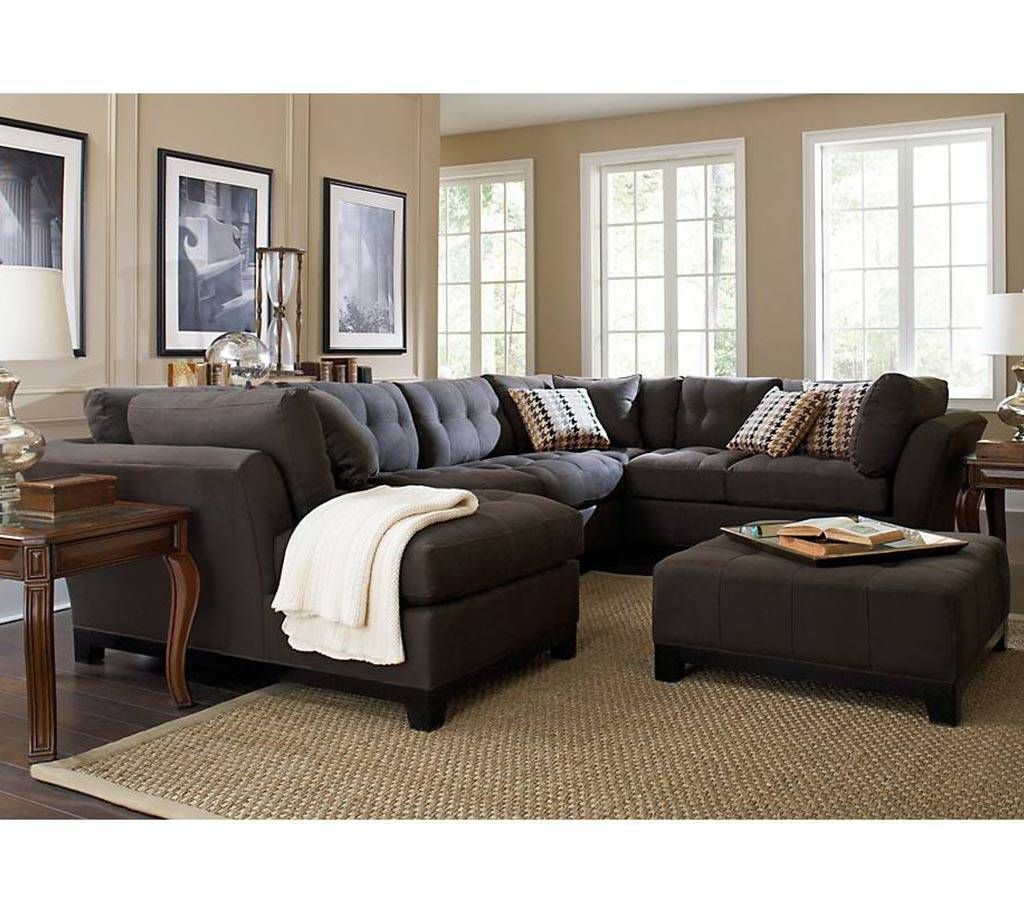 Leather And Fabric Sofa