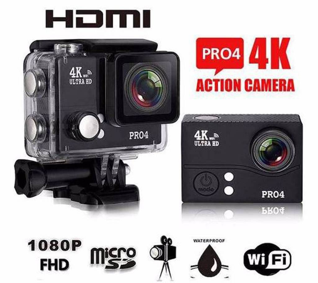 Pro4 4K 2.0" LCD ওয়াইফাই অ্যাকশান ক্যামেরা