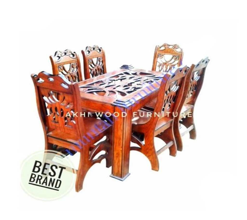 Veneer Wood made Royal Dining table with 6 chair