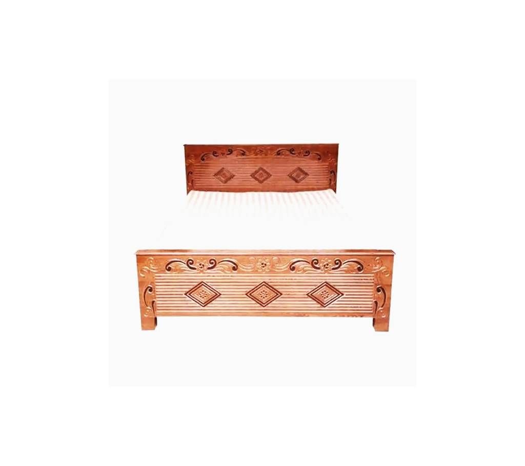 Malaysian Processed Wood Bed - Biscuit