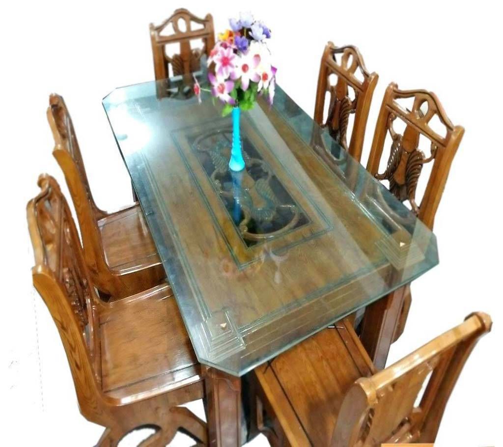 OAK Wood Dining table with 6 chair: DI 52