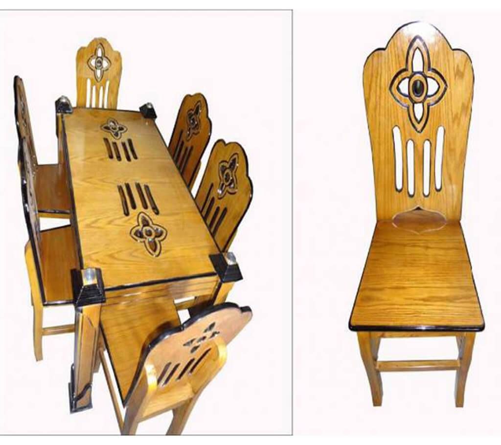 CANADIAN Processing Wood 6 Chair Dining table: DI 74