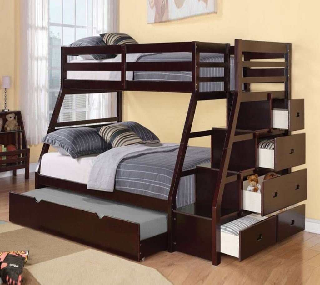 Modern Design Mahogany Wooden Single Size Bed
