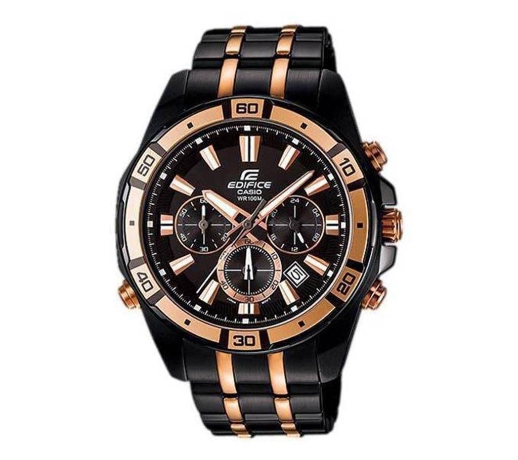 Casio Black Stainless Steel Chronograph Wrist Watch