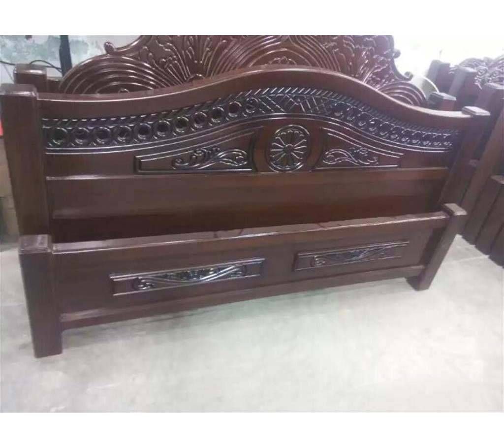 MDF wood shahi style bed 