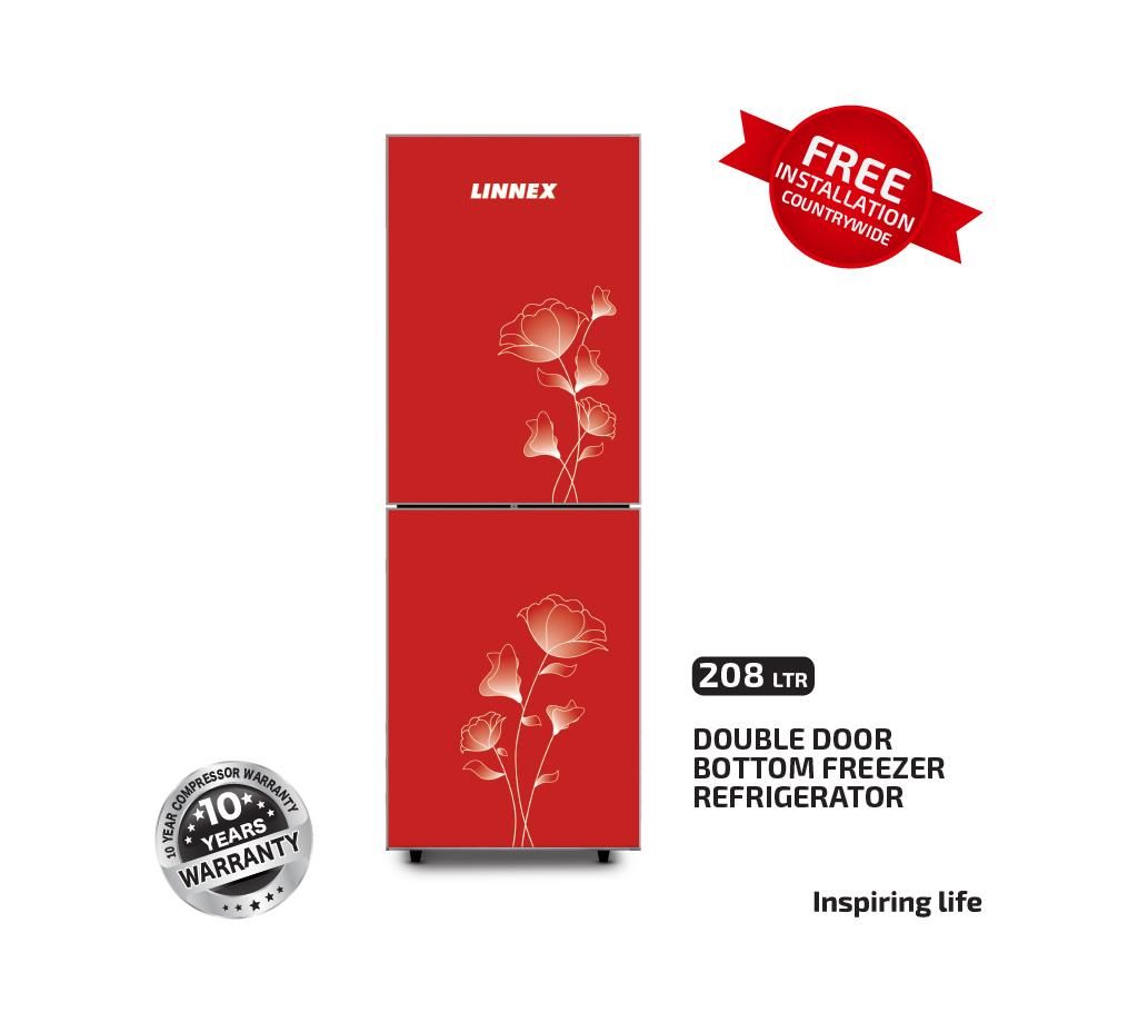 Linnex Refrigerator LNX-REF-208GD-BM-RED FL