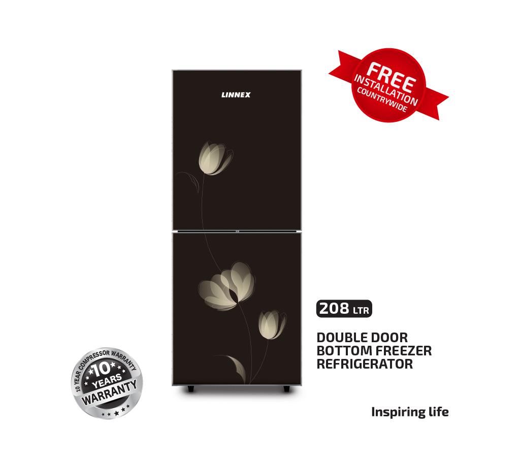 Linnex Refrigerator LNX-REF-208GD-BM-BLK-LILY