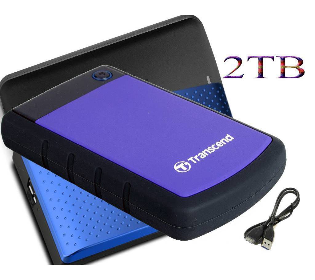 Transcend portable 2TB color hard disk
