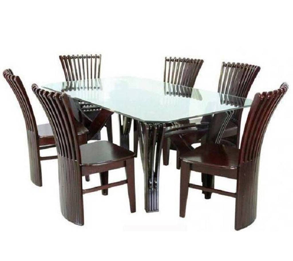 Malaysian process wood Dining set with 6 chair: DI 04