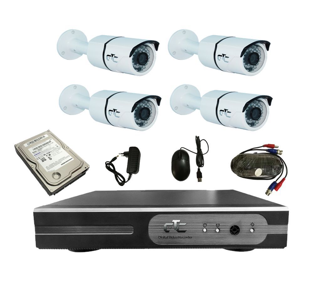 GTC G6936  4 Channel HD CCTV System (full Package) with Hard Disk.