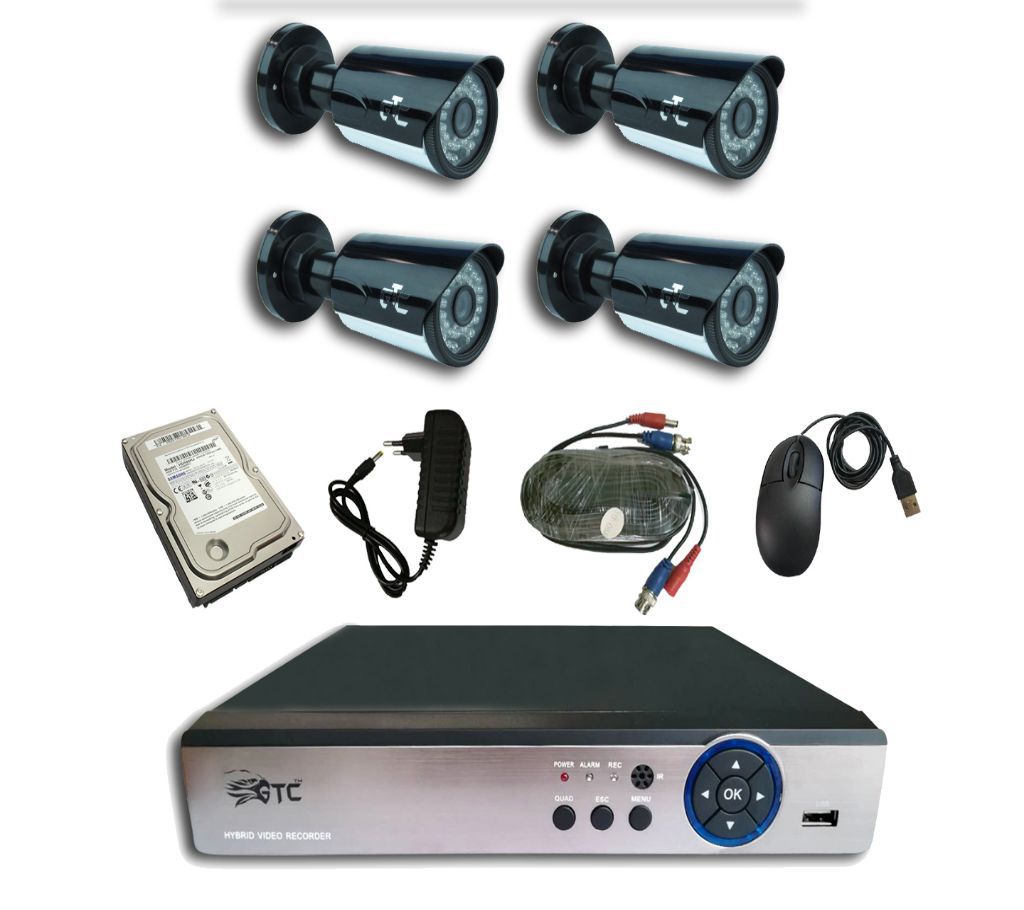 GTC X6H1 1.3MP AHD IR BULLET CAMERA CCTV System (full Package) with Hard Disk.
