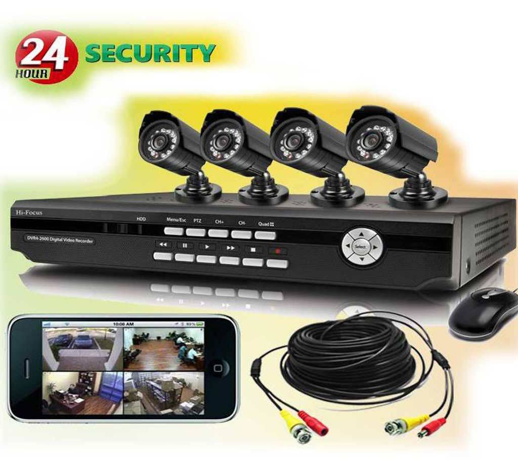 4Pcs CCTV Camera Full Setup